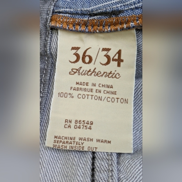 Tommy Bahama Gray 100% Cotton Jeans 36 X 29.5 Gorpcore - Picture 6 of 9